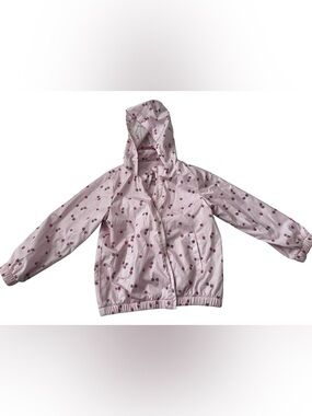 GAP Pink Windbreaker Jacket Strawberry Print